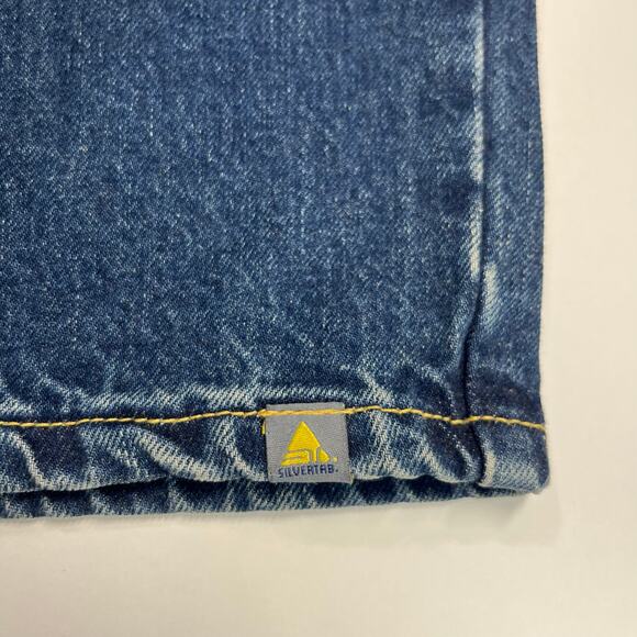 Levi’s Vintage Silvertab Baggy Jeans Husky tag Sz 31x27 actual 31x26 Blue Y2K 02 - Picture 11 of 16